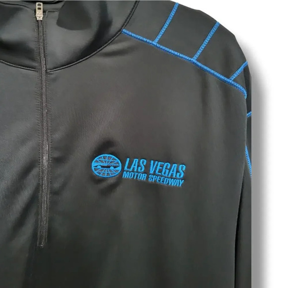 Las Vegas Nevada Motor Raceway Nike Golf Dri-fit men's half zip black Jacket - Picture 5 of 10